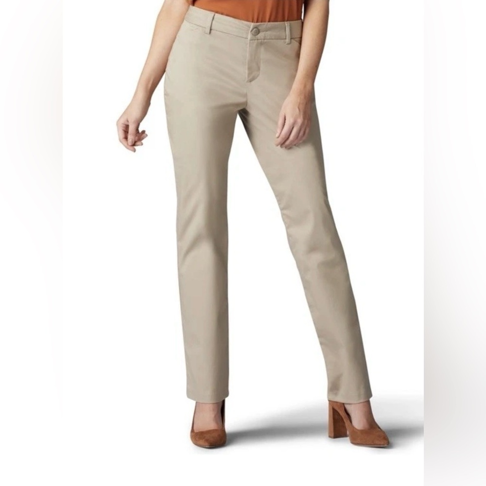 Stylish Tan Straight-Leg Pants